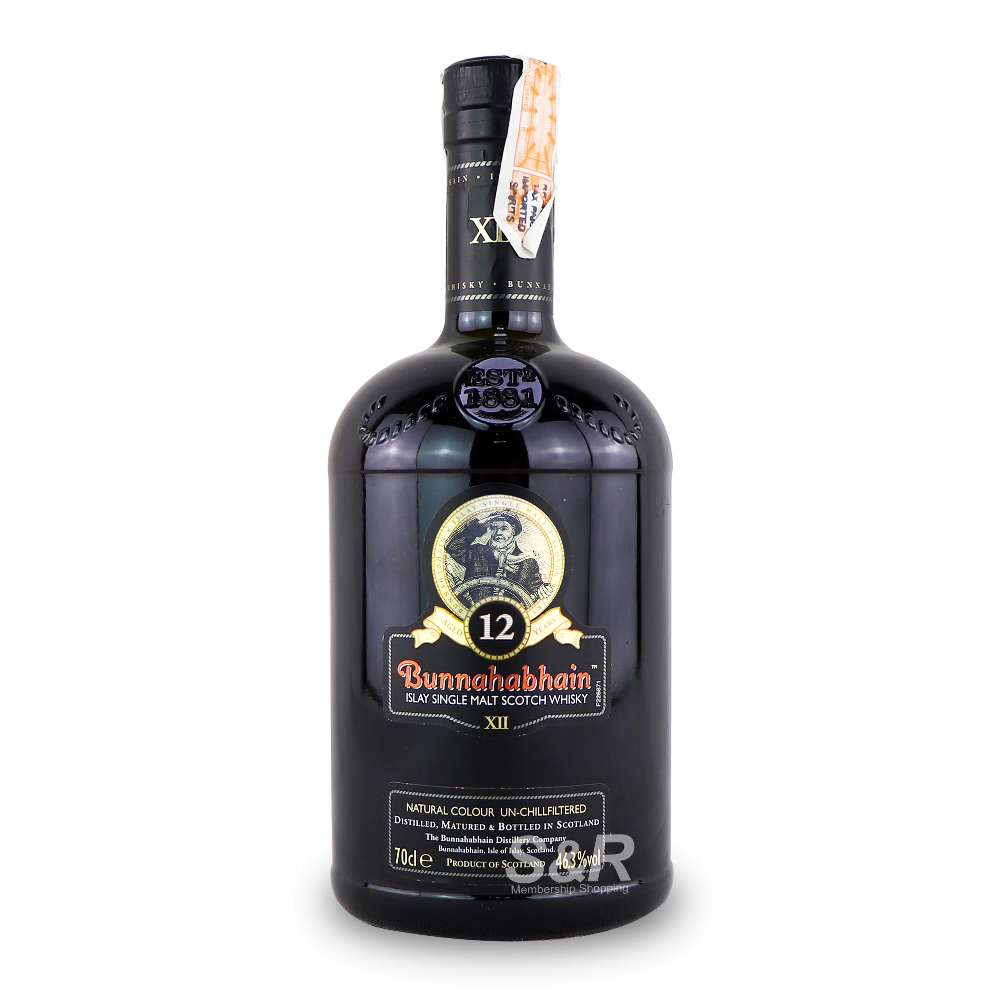 Bunnahabhain Islay Aged 12 Years Single Malt Scotch Whisky 700mL Bunnahabhain Islay Aged 12 Years Single Malt Scotch Whisky 700mL
